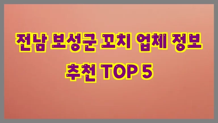 전남 보성군 꼬치 업체 정보 추천 TOP 5