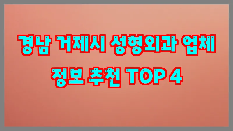 경남 거제시 성형외과