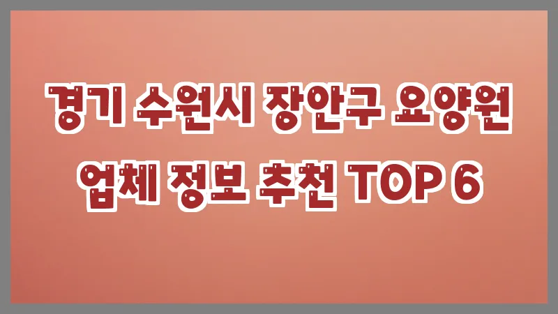 경기 수원시 장안구 요양원
