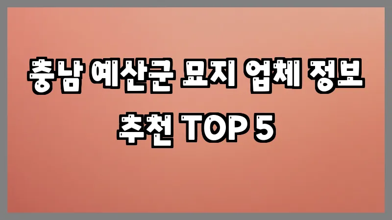 충남 예산군 묘지