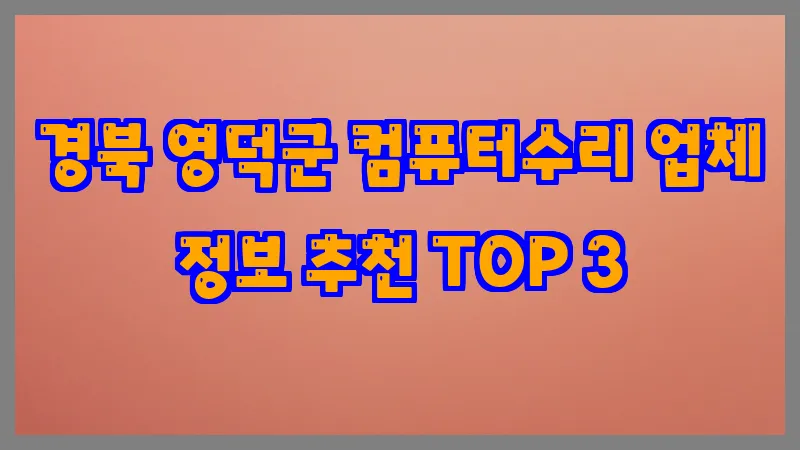 경북 영덕군 컴퓨터수리