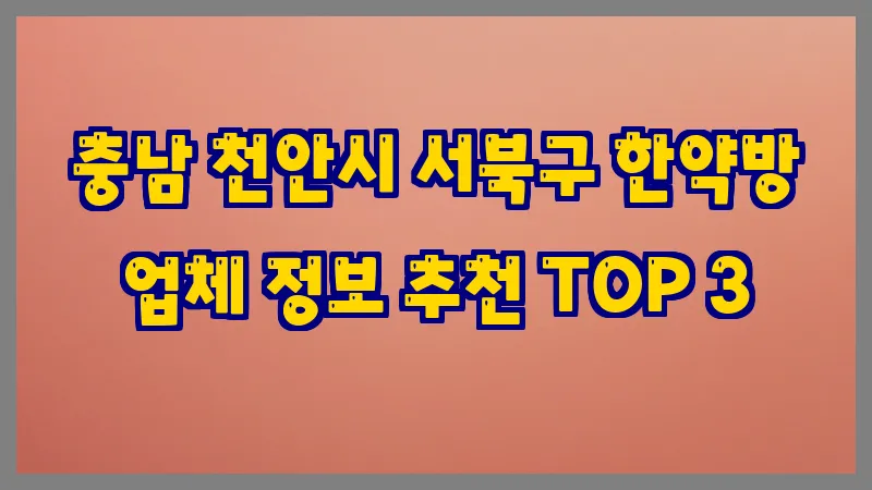 충남 천안시 서북구 한약방