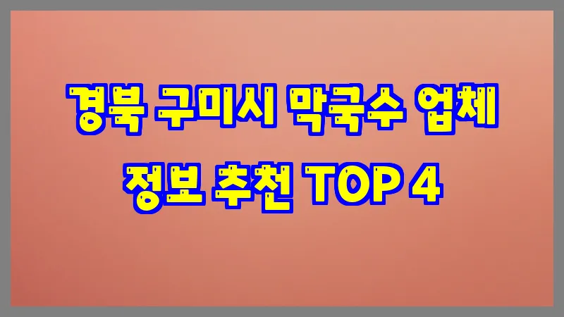 경북 구미시 막국수