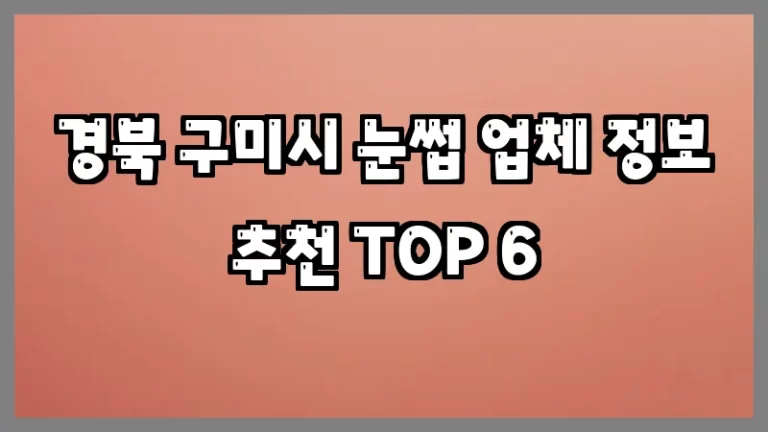 경북 구미시 눈썹 업체 정보 추천 TOP 6