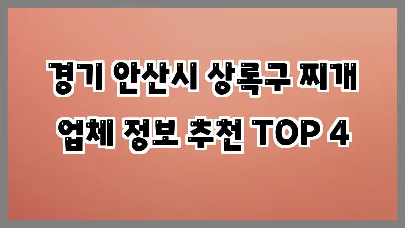 경기 안산시 상록구 찌개