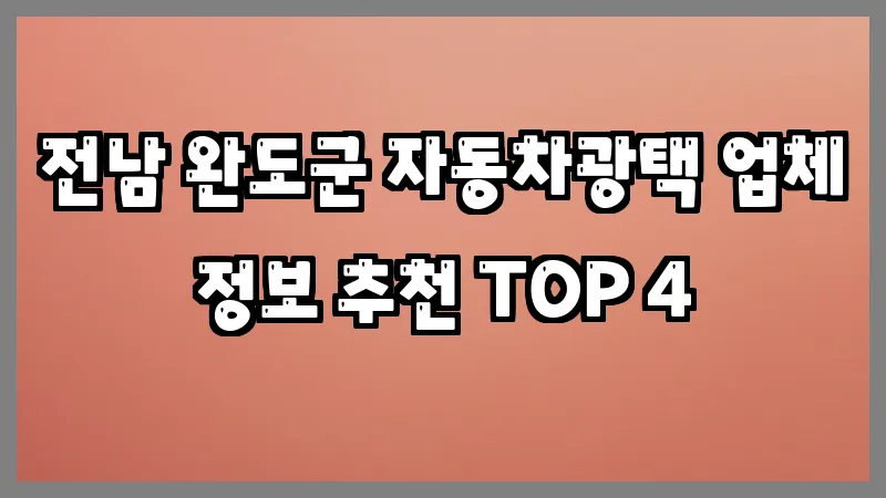 전남 완도군 자동차광택