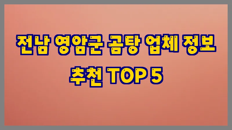 전남 영암군 곰탕