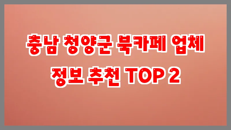 충남 청양군 북카페