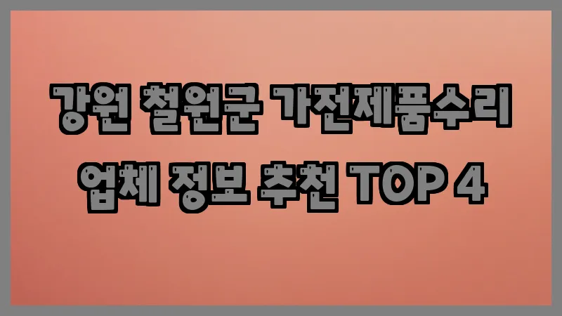 강원 철원군 가전제품수리