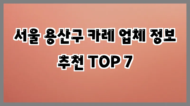 서울 용산구 카레