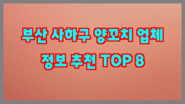 부산 사하구 양꼬치 업체 정보 추천 TOP 8