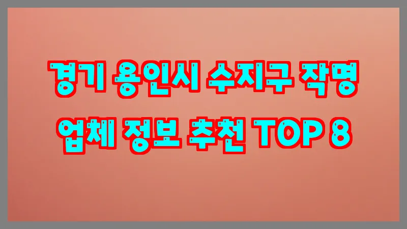 경기 용인시 수지구 작명