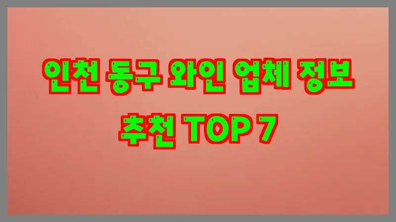 인천 동구 와인