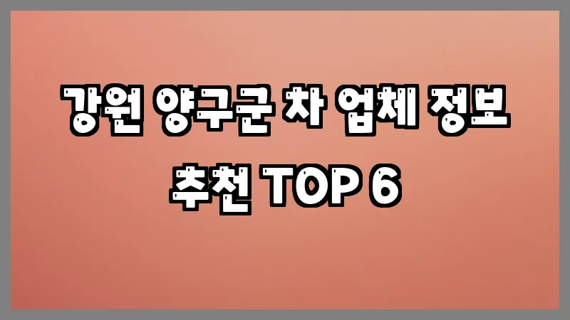 강원 양구군 차