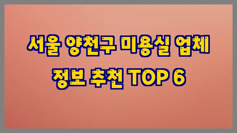 서울 양천구 미용실