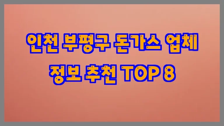 인천 부평구 돈가스 업체 정보 추천 TOP 8