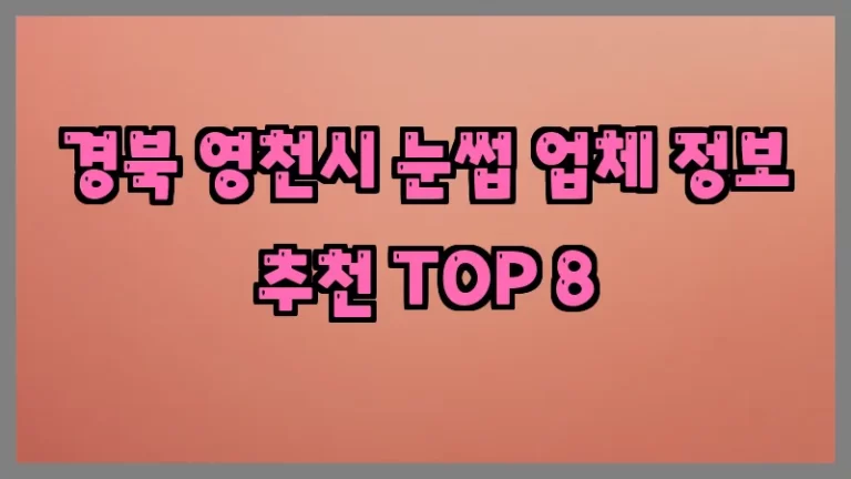 경북 영천시 눈썹 업체 정보 추천 TOP 8