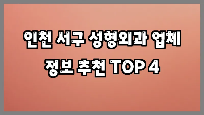 인천 서구 성형외과