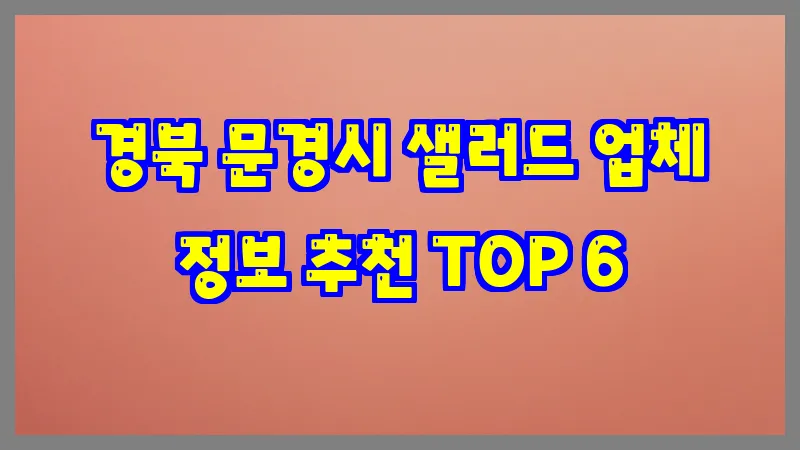 경북 문경시 샐러드 업체 정보 추천 TOP 6