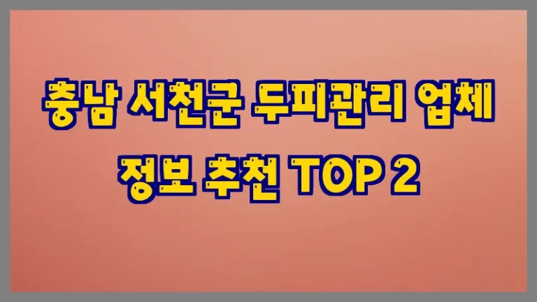 충남 서천군 두피관리 업체 정보 추천 TOP 2