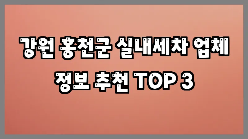 강원 홍천군 실내세차