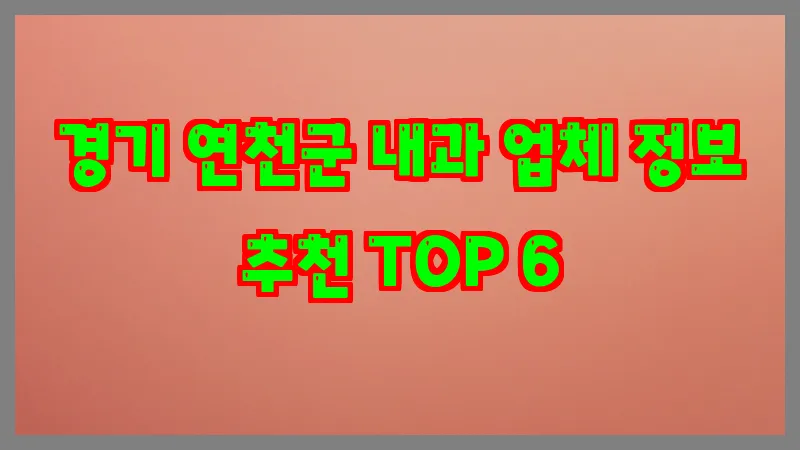 경기 연천군 내과