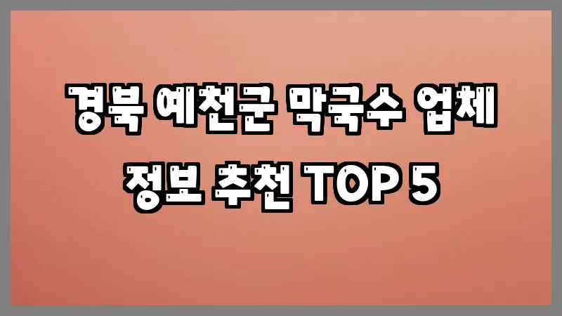 경북 예천군 막국수