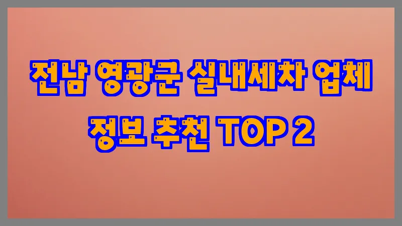 전남 영광군 실내세차