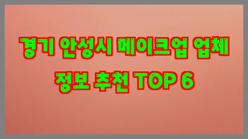 경기 안성시 메이크업