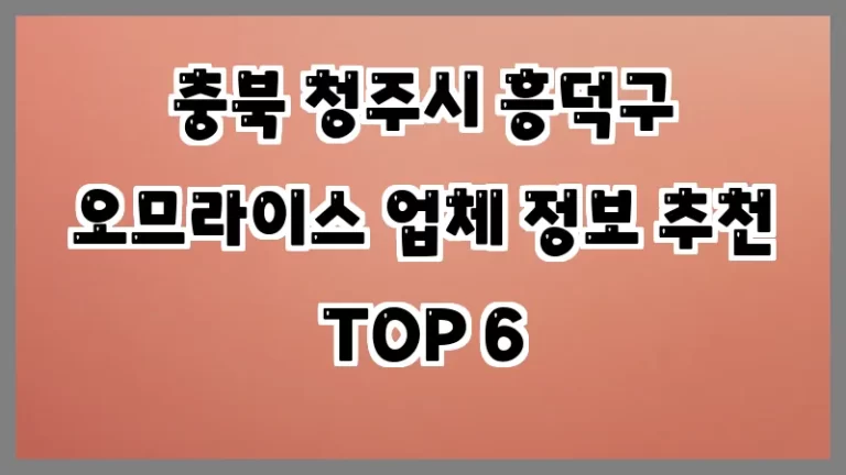 충북 청주시 흥덕구 오므라이스 업체 정보 추천 TOP 6