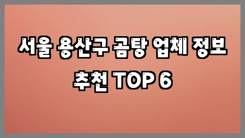 서울 용산구 곰탕