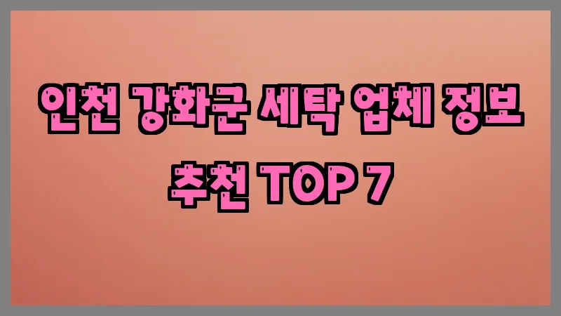 인천 강화군 세탁