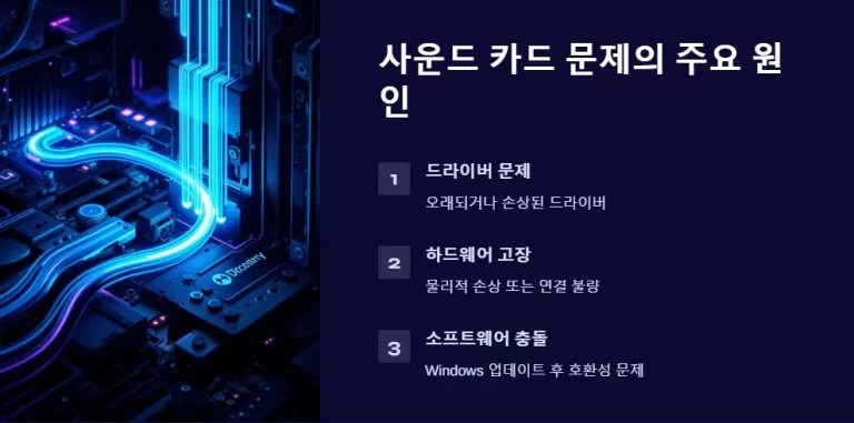 컴퓨터 사운드 카드 문제 해결 가이드 2025년 최신판