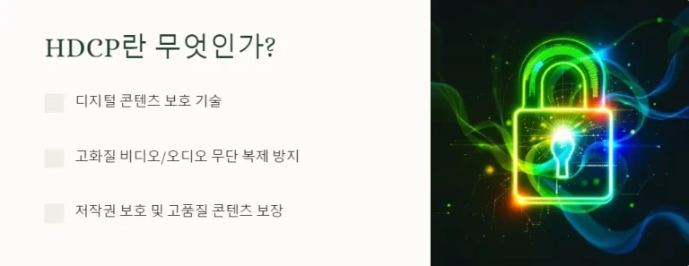 그래픽카드 HDCP 지원의 중요성 4K 블루레이 감상을 위한 필수 요소