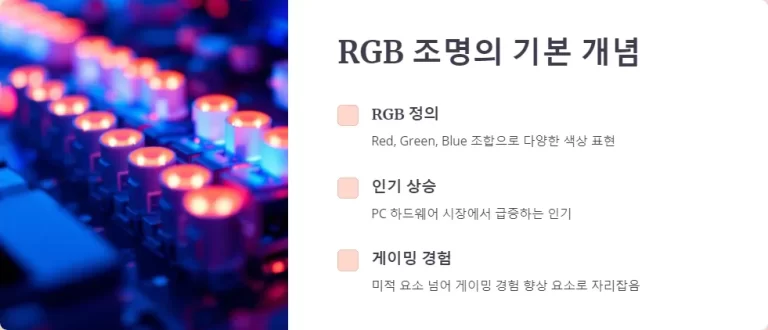 RGB 조명이 컴퓨터 성능에 미치는 영향 게이머들이 알아야 할 진실