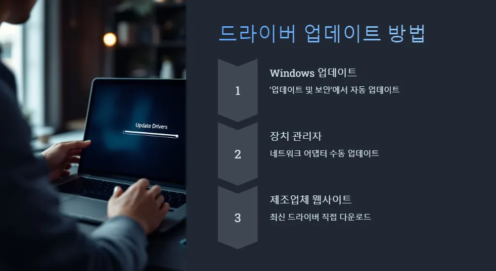 네트워크 드라이버 업데이트 인터넷 속도_2
