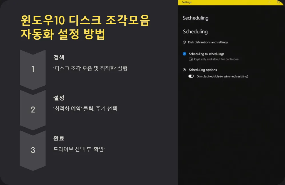 윈도우10 디스크 조각모음 자동화_2