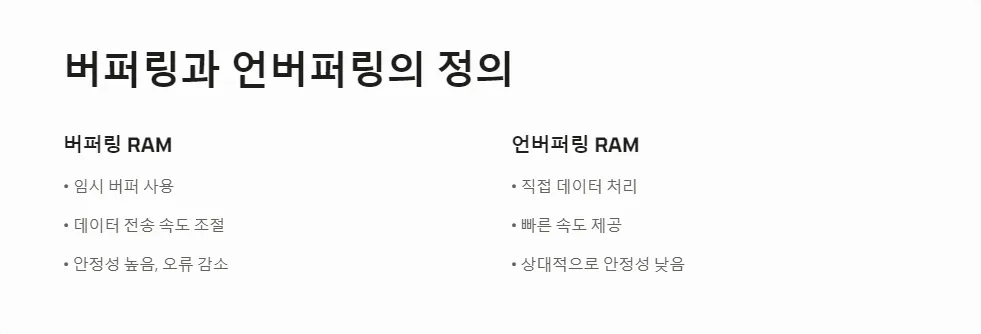RAM 버퍼링 언버퍼링 메모리 성능_2