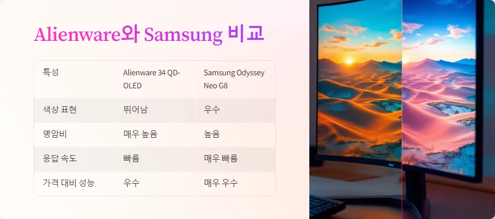 Alienware 34 QD-OLED, Samsung Odyssey Neo G8, HDR 성능 비교_3