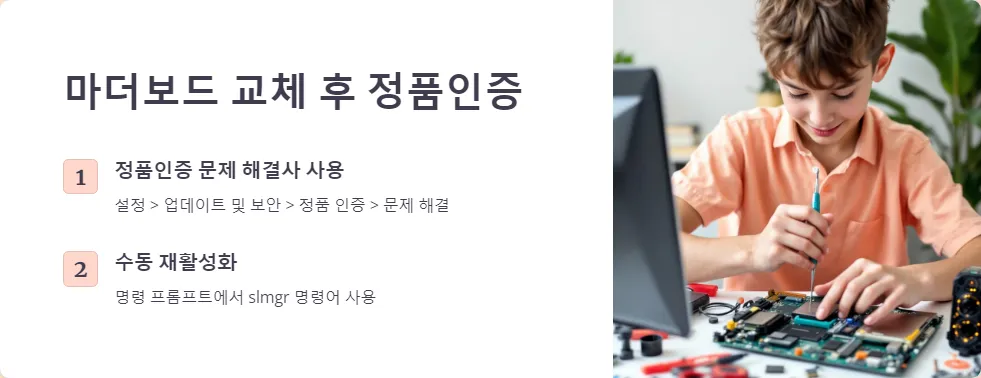 윈도우 라이선스 이전 마더보드 교체 정품인증_3