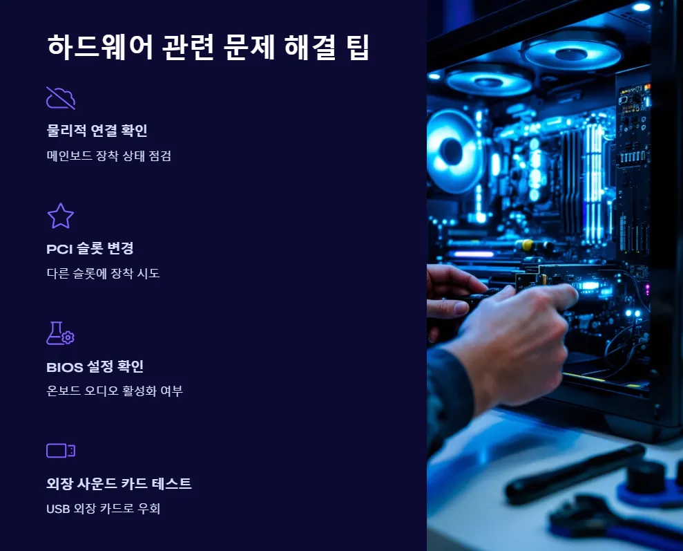 컴퓨터 사운드 카드 문제 해결_4