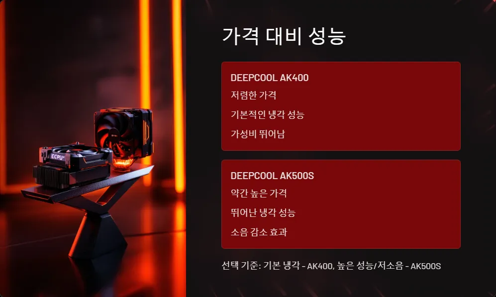 DEEPCOOL AK400 AK500S 성능 차이_5