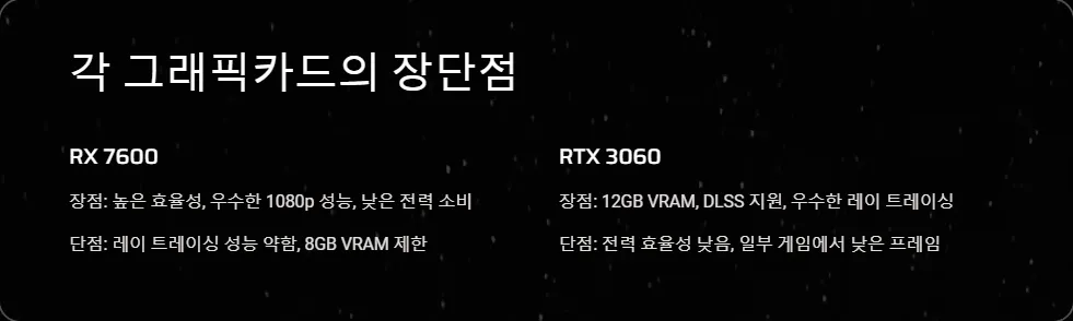 RX 7600 RTX 3060 가성비 그래픽카드_5