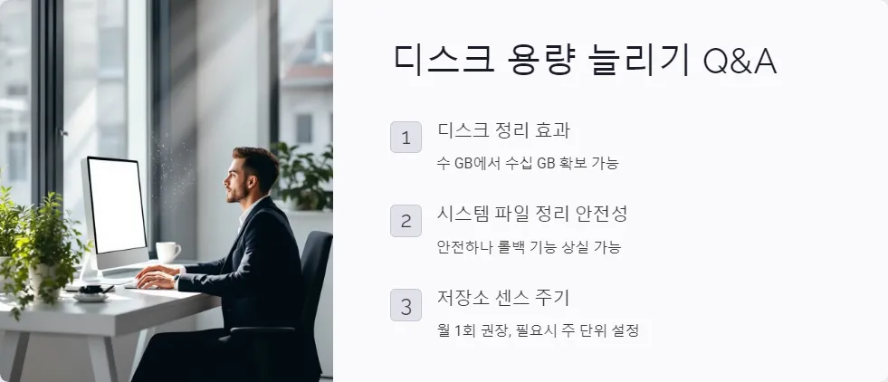 디스크 용량 늘리기 윈도우 최적화_6
