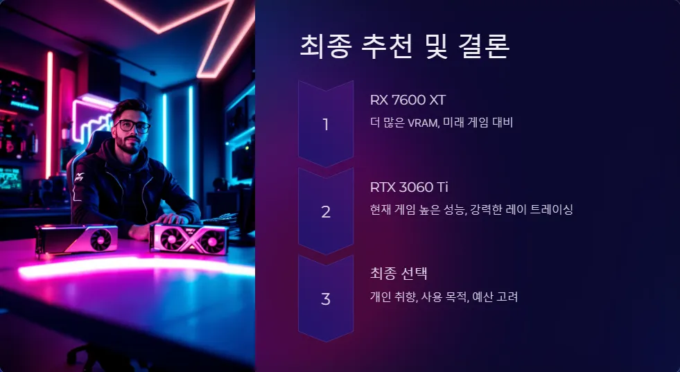 RX 7600 XT RTX 3060 Ti 미래 게임용 그래픽카드_7
