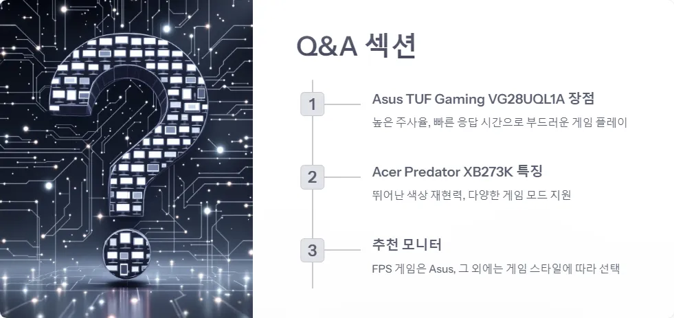 Asus TUF Gaming VG28UQL1A와 Acer Predator XB273K 4K 게이밍 모니터 비교_7