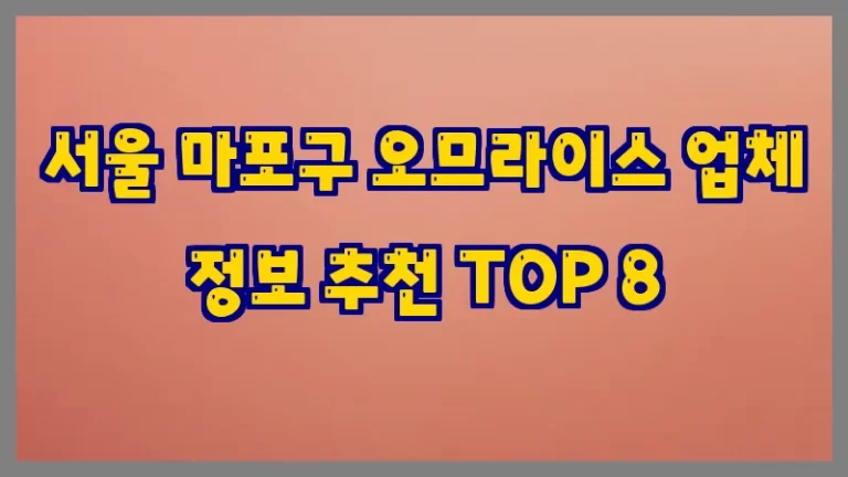 서울 마포구 오므라이스 업체 정보 추천 TOP 8