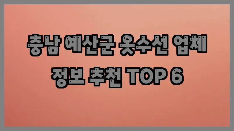 충남 예산군 옷수선