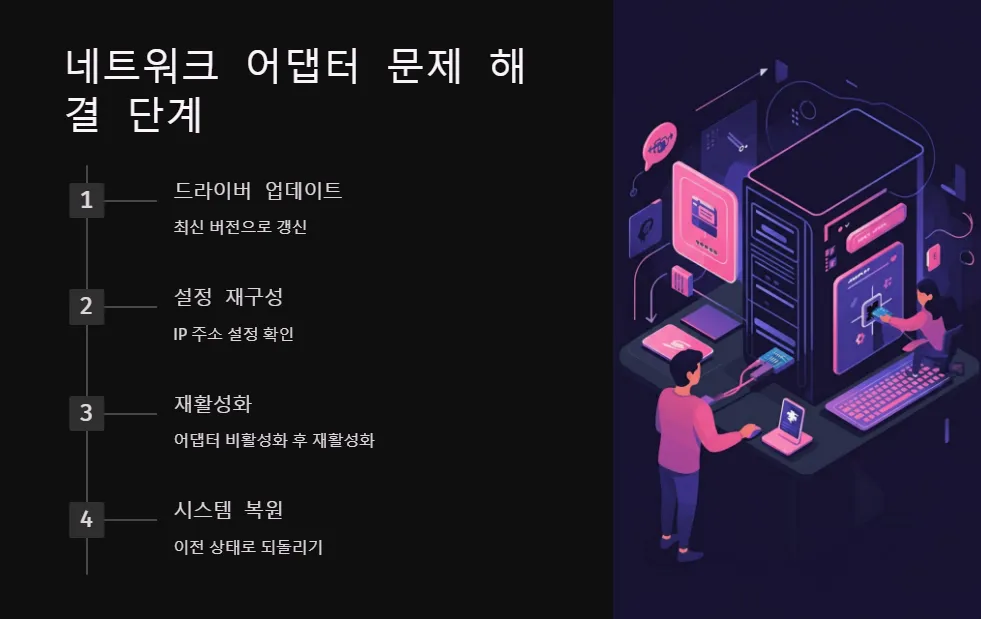 네트워크 어댑터 문제 해결_4