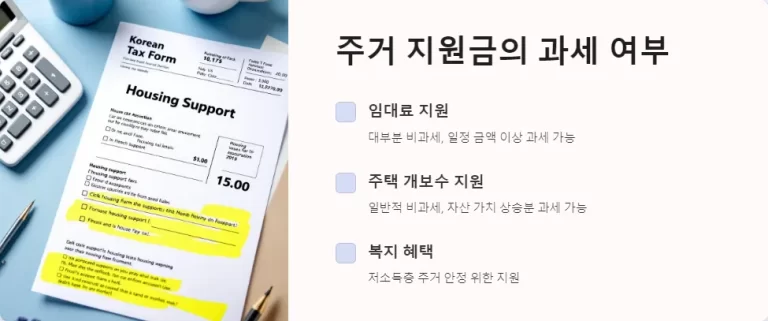 2025년 주거 지원금 세금 신고 의무와 면제 대상 총정리